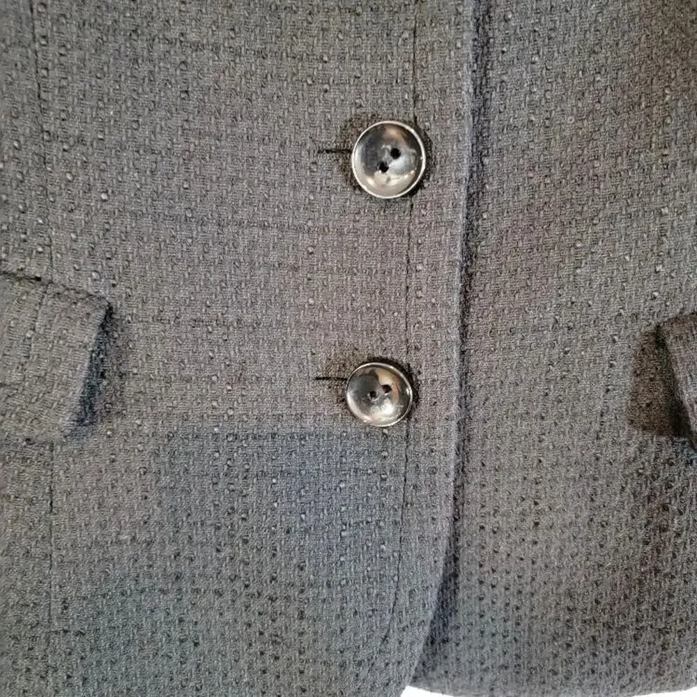 Dana Buchman Black Blazer Women's Sz 4P‎ Qtr Sleeve Lined Sport Coat - Picture 2 of 12